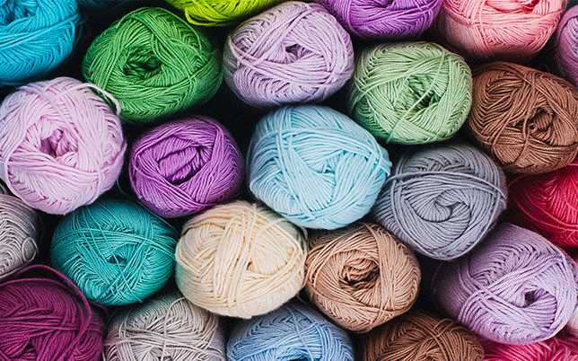 balls of colored yarn