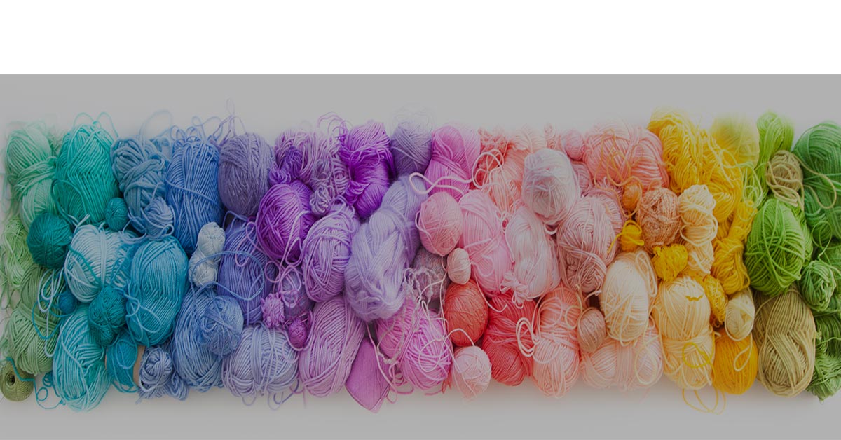 Pile of crochet yarn
