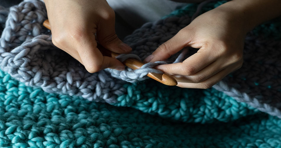 crocheting a blanket